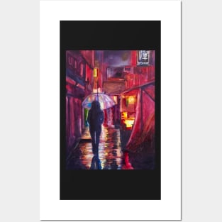 SOFT RAINY NIGHT IN JAPAN Posters and Art
